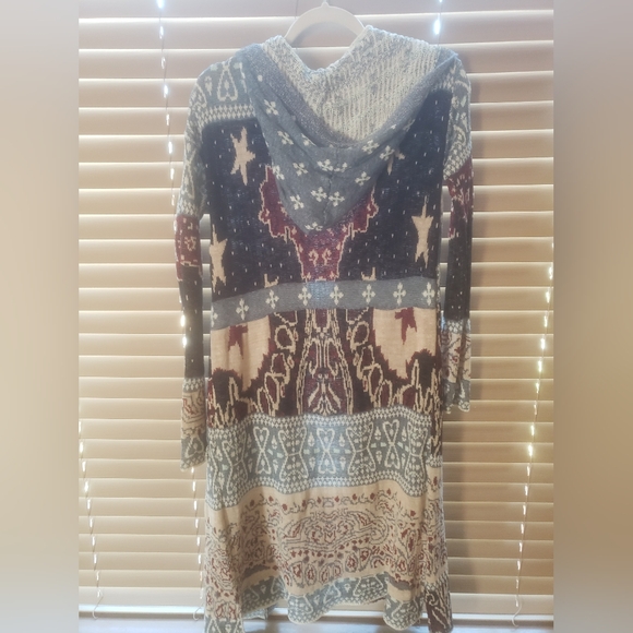 Free People Multicolor Hooded Knit Duster Cardigan - Picture 2 of 4